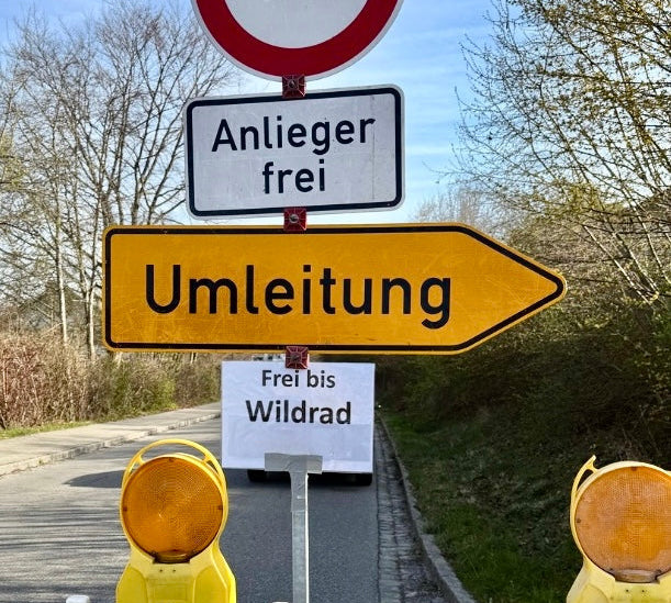 VOLLSPERRUNG in Wildpoldsried - trotzdem gut zu erreichen.
